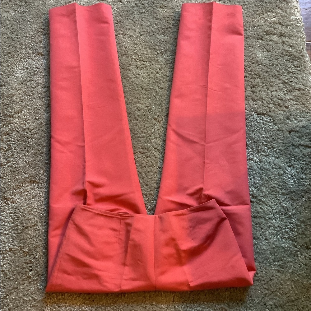 SIGRID OLSEN SILK/COTTON CORAL DRESS PANTS SIZE 8, LINED